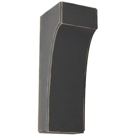 Ekena Millwork 3 1/2"W x 4"D x 10"H Clarksville Wood Vintage Decor Bracket, Black BKTWD04X04X10CVBL